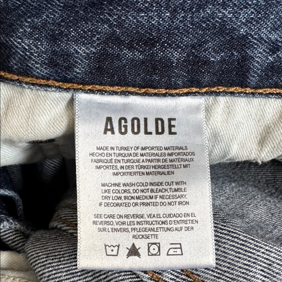 AGOLDE Clara Baggy Low Rise Wide Leg Organic Jeans Size 24 - Picture 9 of 10